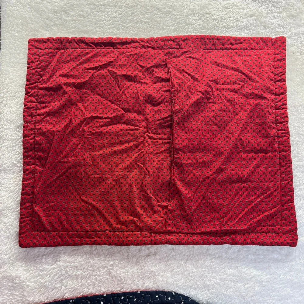 2 Cozy Line‎ Quilted Pillow Shams Home Fashions Christmas Wreath 100% Cotton